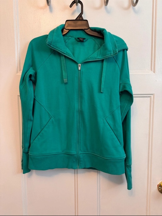 Athleta Jackets & Blazers - Athleta Teal Full-Zip Hoodie Jacket